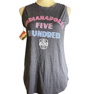 Indianapolis 500 Women's Muscle Tank Top, Gray, Size Small, NWT